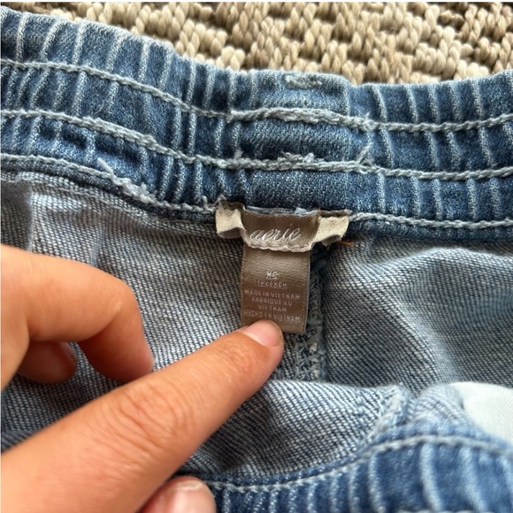 7/$20 Aerie distressed denim rope shorts size xs - Picture 5 of 8
